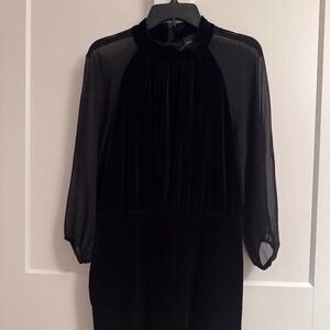Donna Morgan Black Velvet Romper Size 10